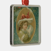 ヴィンテージビクトリアンの女性 メタルオーナメント (右)