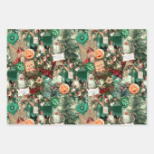 ヴィンテージビクトリアンの放射能コラージュ ラッピングペーパーシート (正面)