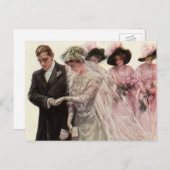 ヴィンテージビクトリアンの新郎新婦 ポストカード (正面/裏面)