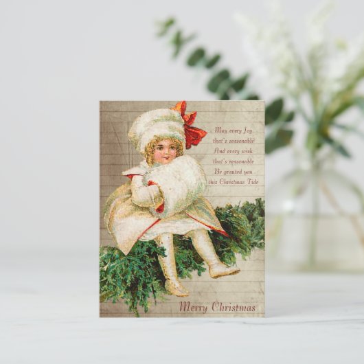 ヴィンテージビクトリアンの木の子 ポストカード (スタンド正面)