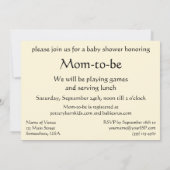 ヴィンテージビクトリアンの母の日、赤ちゃんシャワー 招待状 (裏面)