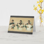 ヴィンテージビクトリアンの父の日、三つ子だ! カード (黄色い花)