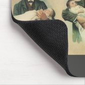 ヴィンテージビクトリアンの父の日、三つ子だ！ マウスパッド (コーナー)