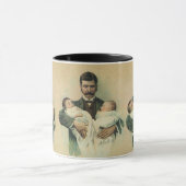 ヴィンテージビクトリアンの父の日、三つ子だ! マグカップ (中央)