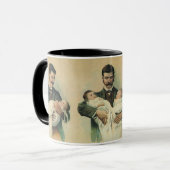 ヴィンテージビクトリアンの父の日、三つ子だ! マグカップ (正面左)