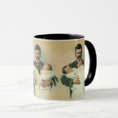 ヴィンテージビクトリアンの父の日、三つ子だ！ マグカップ (正面右)