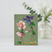 ヴィンテージビクトリアンの花はがき ポストカード (スタンド正面)