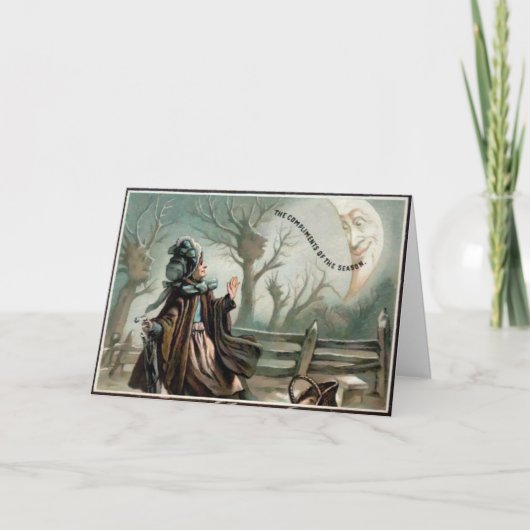 ヴィンテージビクトリアンの賛辞クリスマスカード シーズンカード (正面)