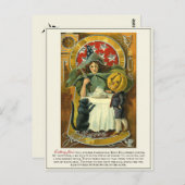 ヴィンテージビクトリアンの過去のハロウィーンの伝統 ポストカード (正面/裏面)