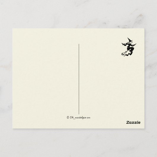 ヴィンテージビクトリアンの過去のハロウィーンの伝統 ポストカード (裏面)