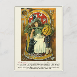 ヴィンテージビクトリアンの過去のハロウィーンの伝統 ポストカード