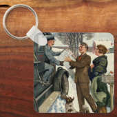 ヴィンテージビクトリアンの郵便配達 キーホルダー (正面)