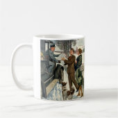 ヴィンテージビクトリアンの郵便配達 コーヒーマグカップ (左)