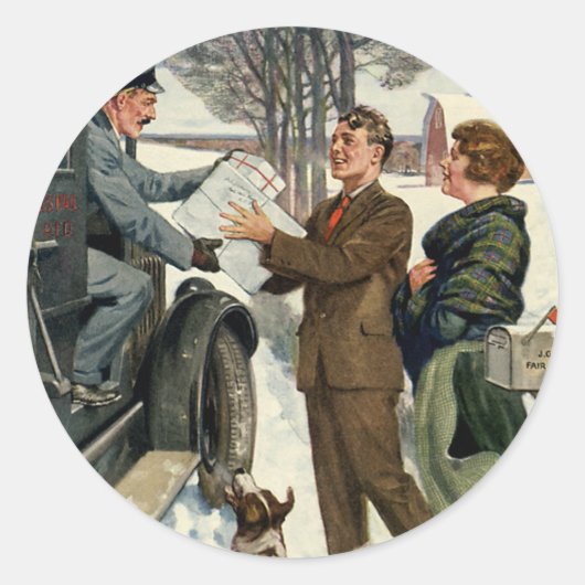 ヴィンテージビクトリアンの郵便配達 ラウンドシール (正面)