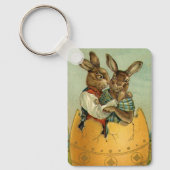 ヴィンテージビクトリアンの金ゴールド卵の復活祭 キーホルダー (正面)