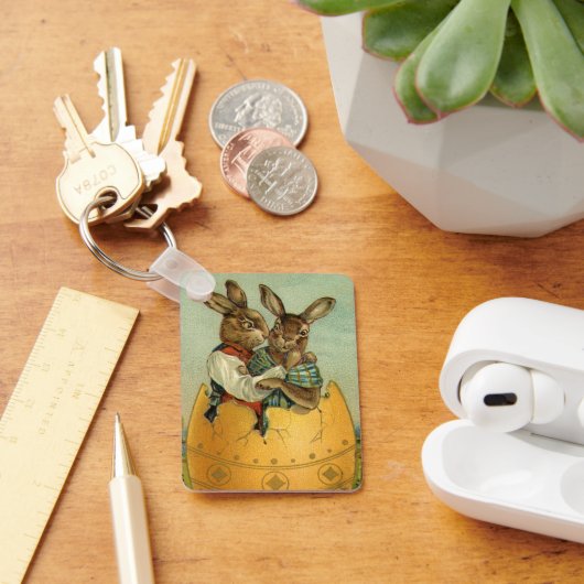 ヴィンテージビクトリアンの金ゴールド卵の復活祭 キーホルダー (デスク)