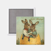 ヴィンテージビクトリアンの金ゴールド卵の復活祭 マグネット (正面/裏面)