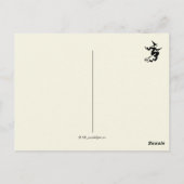 ヴィンテージビクトリアンの魔女のドレスを着たハロウィーンの少女 ポストカード (裏面)