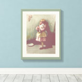 ヴィンテージビクトリアンアかわいらしートガール キャンバスプリント (インサイチュ (ウッドフロア))