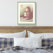 ヴィンテージビクトリアンアかわいらしートガール キャンバスプリント (インサイチュ (寝室))