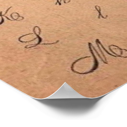 ヴィンテージビクトリアンアルファベット書 ポスター (角)