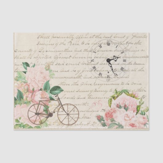 ヴィンテージビクトリアンアンティークバイククロック切り離し 薄葉紙 (正面)