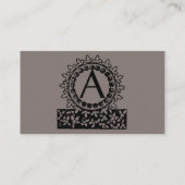ヴィンテージビクトリアンアンティークモノグラム文字A 名刺 (裏面)