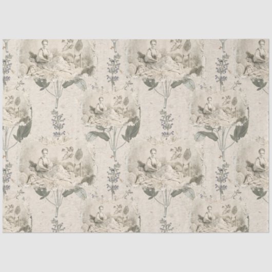 ヴィンテージビクトリアンアーティストコラージュ 薄葉紙 (正面)