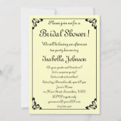 ヴィンテージビクトリアンアートアフタヌーンティーブライダルシャワー 招待状 (裏面)