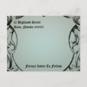 ヴィンテージビクトリアンアートワーク日付の保存 案内ポストカード (裏面)