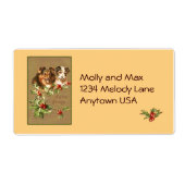 ヴィンテージビクトリアンアート住所 シールシール ラベル (正面)