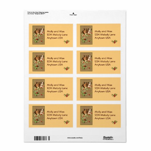 ヴィンテージビクトリアンアート住所 シールシール ラベル (フルシート)