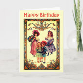 ヴィンテージビクトリアンアート誕生日カード カード (正面)