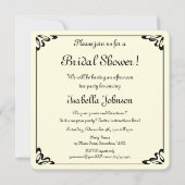 ヴィンテージビクトリアンアート、キス、ブライダルシャワー 招待状 (裏面)