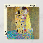 ヴィンテージビクトリアンアート、キス、ブライダルシャワー 招待状 (正面/裏面)