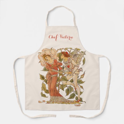 ヴィンテージビクトリアンアート、バラバイウォルター・クレーン エプロン (正面)