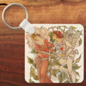 ヴィンテージビクトリアンアート、バラバイウォルター・クレーン キーホルダー (正面)