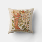 ヴィンテージビクトリアンアート、バラバイウォルター・クレーン クッション (裏面)