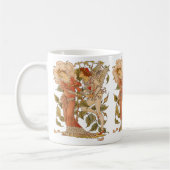 ヴィンテージビクトリアンアート、バラバイウォルター・クレーン コーヒーマグカップ (左)