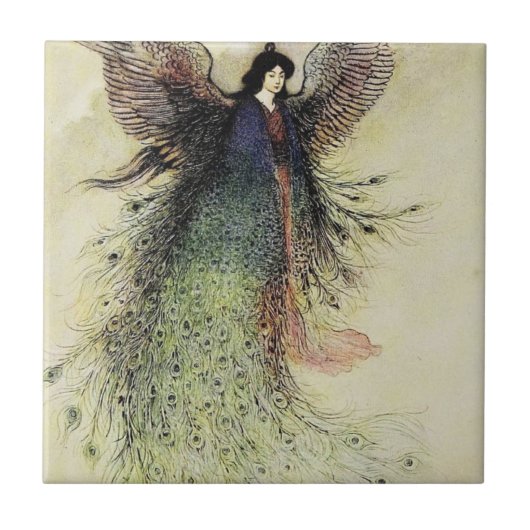 ヴィンテージビクトリアンアート、バラバイウォルター・クレーン タイル (正面)