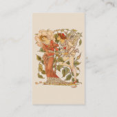 ヴィンテージビクトリアンアート、バラバイウォルター・クレーン 名刺 (裏面)