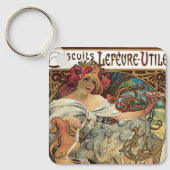 ヴィンテージビクトリアンアールヌーボーバイアルフォンスミュシャ キーホルダー (正面)