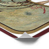 ヴィンテージビクトリアンアールヌーボーバイアルフォンスミュシャ ポスター (角)