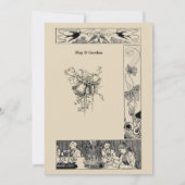 ヴィンテージビクトリアンアールヌーボー結婚式招待状 招待状 (裏面)