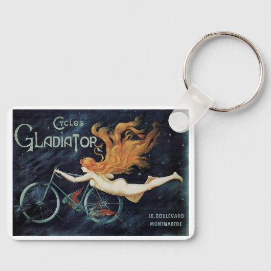 ヴィンテージビクトリアンアールヌーボー、グラディエーター・サイクル キーホルダー (正面)