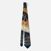 ヴィンテージビクトリアンアールヌーボー、グラディエーター・サイクル ネクタイ (裏面)