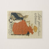 ヴィンテージビクトリアンアールヌーボー、乳猫を連れた少女 ジグソーパズル (横)