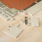 ヴィンテージビクトリアンアールヌーボー、乳猫を連れた少女 ジグソーパズル (側面)