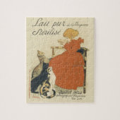 ヴィンテージビクトリアンアールヌーボー、乳猫を連れた少女 ジグソーパズル (縦)