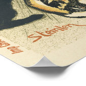 ヴィンテージビクトリアンアールヌーボー、乳猫を連れた少女 ポスター (角)